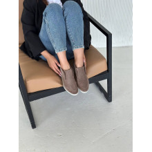 Высокие замшевые лоферы цвета капучино – стиль и комфорт на каждом шагу (Арт. 156-4)